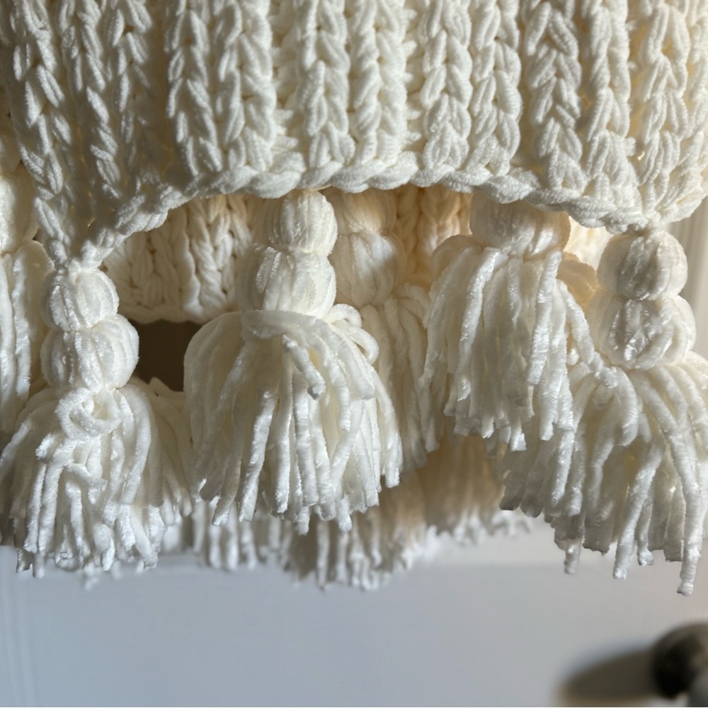 UGG RARE IVORY BRAIDED KNIT THROW - Picture 16 of 16